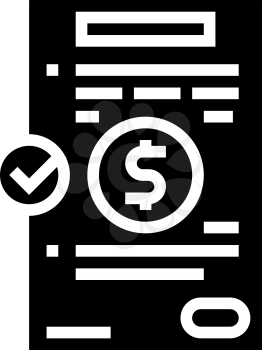 finance investment agreement glyph icon vector. finance investment agreement sign. isolated contour symbol black illustration