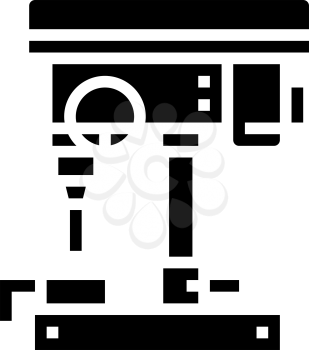drilling machine glyph icon vector. drilling machine sign. isolated contour symbol black illustration