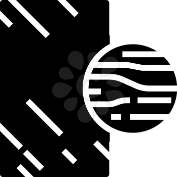 graphite mirror glyph icon vector. graphite mirror sign. isolated contour symbol black illustration