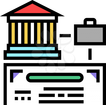 financial company business share color icon vector. financial company business share sign. isolated symbol illustration