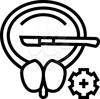 surgery bladder line icon vector. surgery bladder sign. isolated contour symbol black illustration