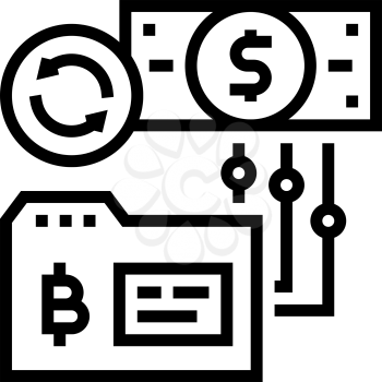 reverse ico line icon vector. reverse ico sign. isolated contour symbol black illustration