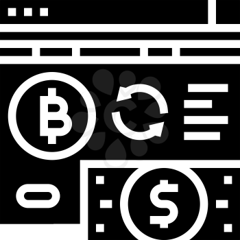 crowdfunding ico glyph icon vector. crowdfunding ico sign. isolated contour symbol black illustration
