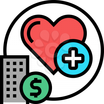 health care benefits color icon vector. health care benefits sign. isolated symbol illustration