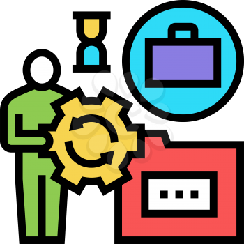 businessman work optimize color icon vector. businessman work optimize sign. isolated symbol illustration