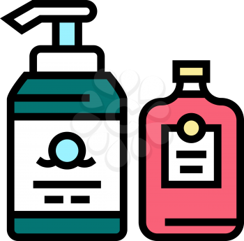 soap and lotion containers color icon vector. soap and lotion containers sign. isolated symbol illustration