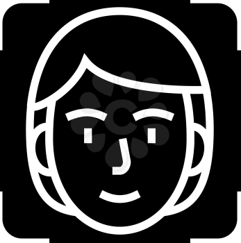 successful access face id glyph icon vector. successful access face id sign. isolated contour symbol black illustration