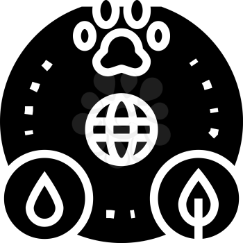biocenosis ecosystem glyph icon vector. biocenosis ecosystem sign. isolated contour symbol black illustration