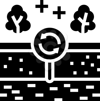 edaphotop ecosystem glyph icon vector. edaphotop ecosystem sign. isolated contour symbol black illustration