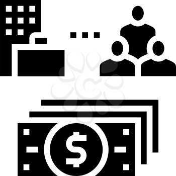 business and employees benefits glyph icon vector. business and employees benefits sign. isolated contour symbol black illustration