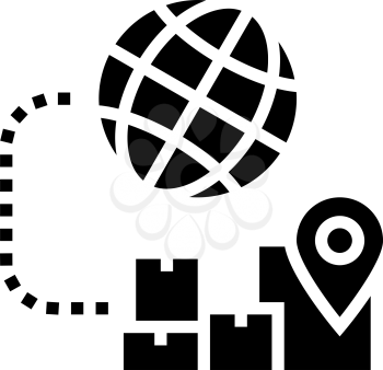 logistics international glyph icon vector. logistics international sign. isolated contour symbol black illustration