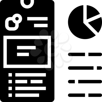 smartphone optimize glyph icon vector. smartphone optimize sign. isolated contour symbol black illustration