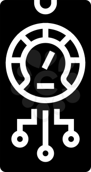 phone optimize app glyph icon vector. phone optimize app sign. isolated contour symbol black illustration