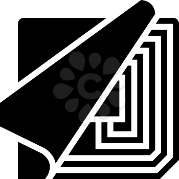 chip rfid copper wire component glyph icon vector. chip rfid copper wire component sign. isolated contour symbol black illustration