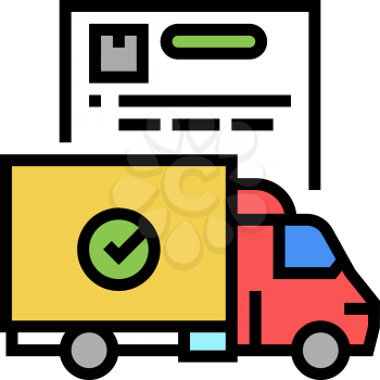 truck logistics service color icon vector. truck logistics service sign. isolated symbol illustration