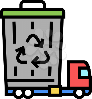 garbage removal and disposal logistics color icon vector. garbage removal and disposal logistics sign. isolated symbol illustration