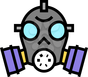 gas mask color icon vector. gas mask sign. isolated symbol illustration