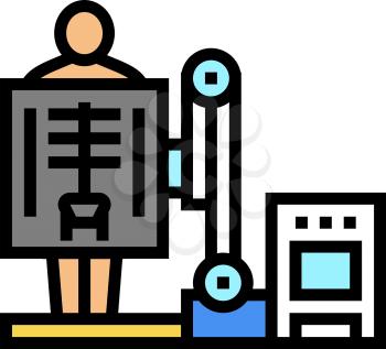 fluoroscopy radiology color icon vector. fluoroscopy radiology sign. isolated symbol illustration