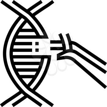 modification and construction genetic molecule line icon vector. modification and construction genetic molecule sign. isolated contour symbol black illustration