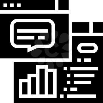 tasks hierarchy digital processing glyph icon vector. tasks hierarchy digital processing sign. isolated contour symbol black illustration
