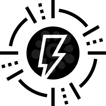 lightning energy saving logo glyph icon vector. lightning energy saving logo sign. isolated contour symbol black illustration