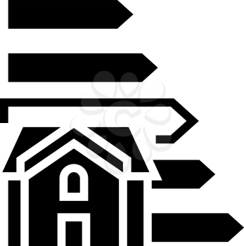house growth energy saving glyph icon vector. house growth energy saving sign. isolated contour symbol black illustration