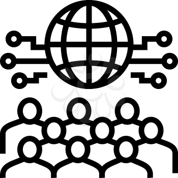 international forum line icon vector. international forum sign. isolated contour symbol black illustration