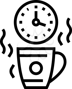 coffee break forum line icon vector. coffee break forum sign. isolated contour symbol black illustration