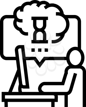 brainstorming education line icon vector. brainstorming education sign. isolated contour symbol black illustration