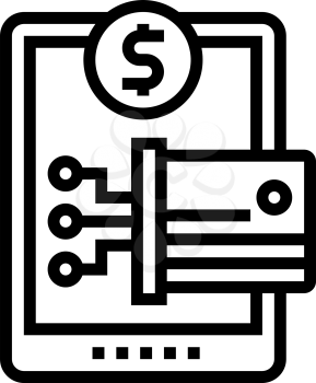 digital technology shop department line icon vector. digital technology shop department sign. isolated contour symbol black illustration