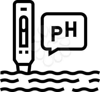 ph water line icon vector. ph water sign. isolated contour symbol black illustration