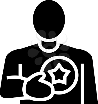 client bonus glyph icon vector. client bonus sign. isolated contour symbol black illustration