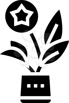 growth bonus glyph icon vector. growth bonus sign. isolated contour symbol black illustration