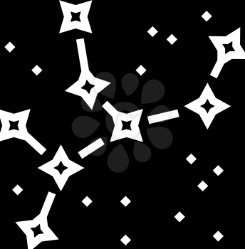 constellation astrological glyph icon vector. constellation astrological sign. isolated contour symbol black illustration