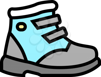 children shoe care color icon vector. children shoe care sign. isolated symbol illustration