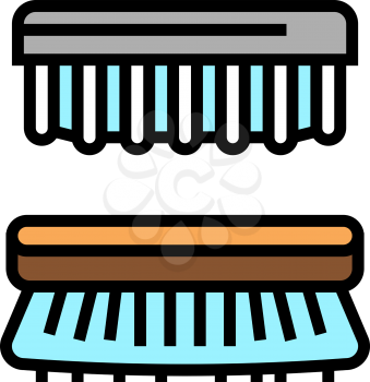 brush shoe care color icon vector. brush shoe care sign. isolated symbol illustration