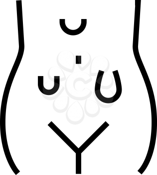 abdominal hernias disease line icon vector. abdominal hernias disease sign. isolated contour symbol black illustration