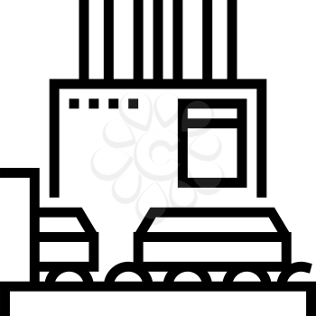 processing aluminium production line icon vector. processing aluminium production sign. isolated contour symbol black illustration