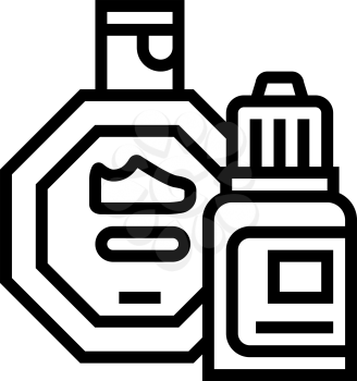 stain remover shoe care line icon vector. stain remover shoe care sign. isolated contour symbol black illustration