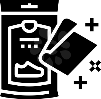 napkin package for shoe care line icon vector. napkin package for shoe care sign. isolated contour symbol black illustration