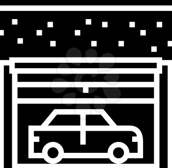 underground car parking line icon vector. underground car parking sign. isolated contour symbol black illustration