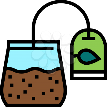 sachet tea color icon vector. sachet tea sign. isolated symbol illustration