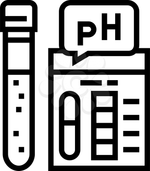 ph soil testing line icon vector. ph soil testing sign. isolated contour symbol black illustration