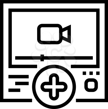 video content ugc line icon vector. video content ugc sign. isolated contour symbol black illustration