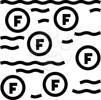 fluoridation water line icon vector. fluoridation water sign. isolated contour symbol black illustration