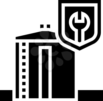 installation of storage tank glyph icon vector. installation of storage tank sign. isolated contour symbol black illustration