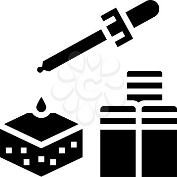chemical pesticides soil glyph icon vector. chemical pesticides soil sign. isolated contour symbol black illustration