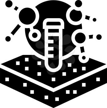 laboratory chemical soil testing glyph icon vector. laboratory chemical soil testing sign. isolated contour symbol black illustration