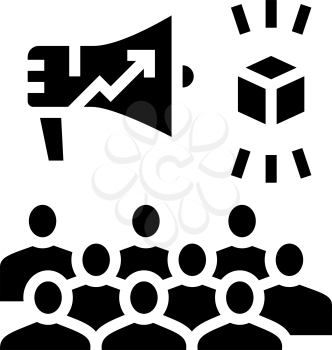 growth advertising review ugc glyph icon vector. growth advertising review ugc sign. isolated contour symbol black illustration