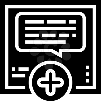 chatting with user ugc glyph icon vector. chatting with user ugc sign. isolated contour symbol black illustration